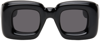 Loewe Inflated Square-frame Acetate Sunglasses In Black/gray Solid