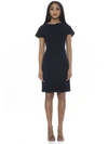 Alexia Admor Willa Draped Short Sleeve Sheath Dress In Navy
