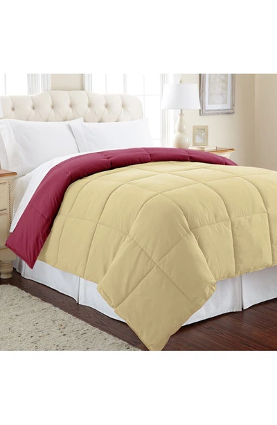 Modern Threads Down Alternative Reversible Comforter In Anemone/wheat