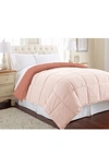 Modern Threads Down Alternative Reversible Comforter In Rosewood/rose