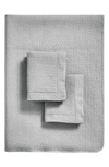 Melange Home Micro Vermechelli Stonewash Quilt Set In Light Grey