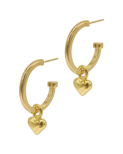 Adornia Heart Huggie Hoop Earrings