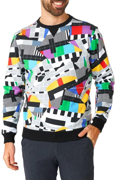 Opposuits Geometric Graphic Sweater In Grey