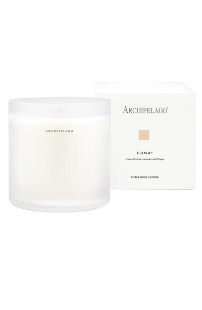 Archipelago Botanicals Luna X-large Boxed Candle, One Size oz In White