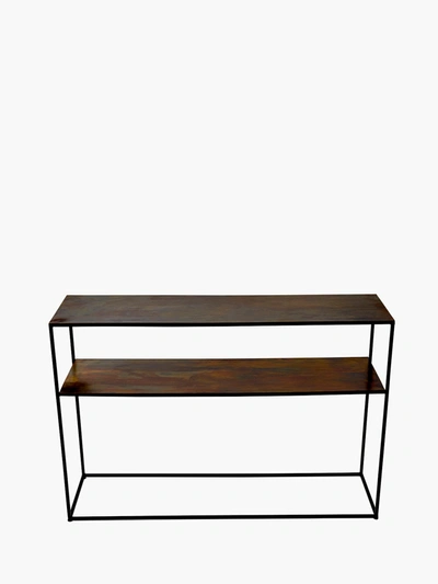 French Connection Molten Copper Console Table
