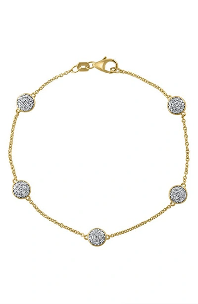 Effy 14-karat Yellow Gold Vermeil Diamond Station Bracelet