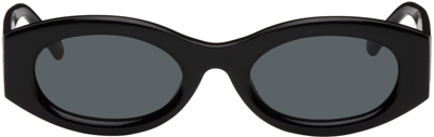 Attico Black Linda Farrow Edition Berta Sunglasses In Gray