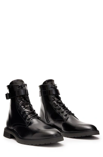 Allsaints Porter Leather Boots In Black