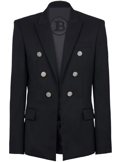 Balmain Embossed-button Detail Jacket In Black
