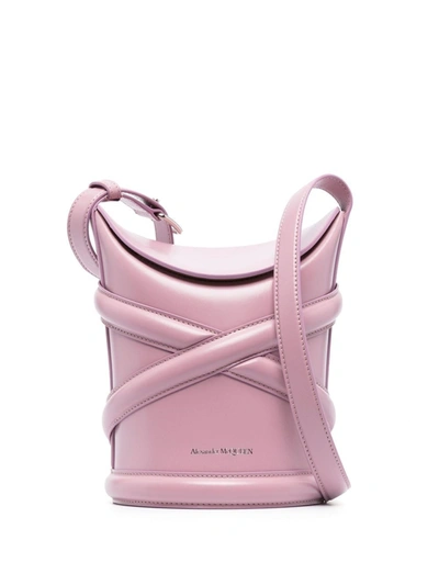 Alexander Mcqueen 管形细节水桶包 In Pink