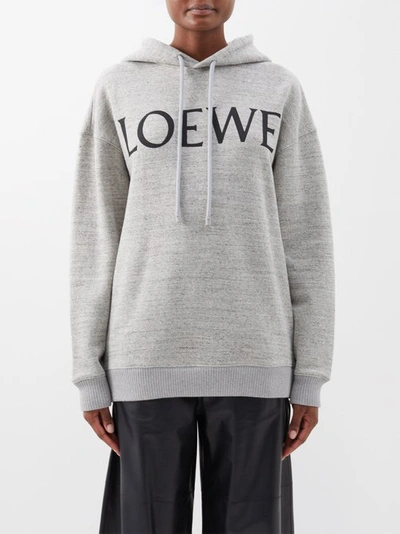 Loewe Oversized Logo Hoodie In Grey