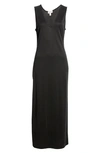 Open Edit Sleeveless Reversible Maxi Dress In Black