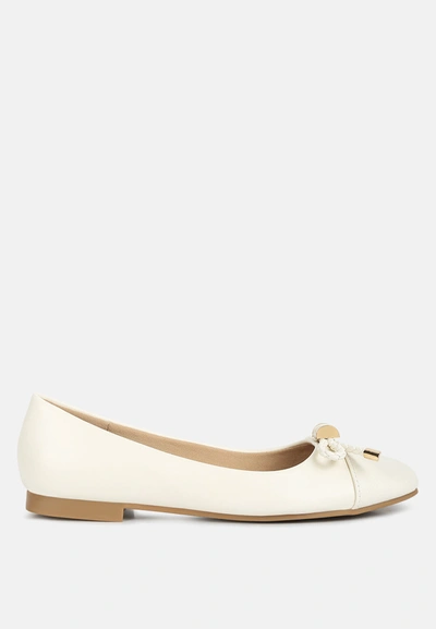 London Rag Peretti Flat Formal Loafers In White