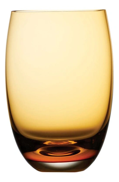 Nude Colored O Set Of 4 Tumbler Glasses In Amber