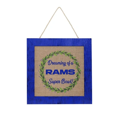 Foco Los Angeles Rams 12'' Double-sided Burlap Sign In Blue