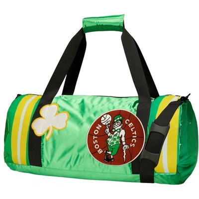 Mitchell & Ness Boston Celtics Satin Duffel Bag In Green