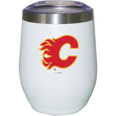 The Memory Company Calgary Flames 12oz. Logo Stemless Tumbler In White