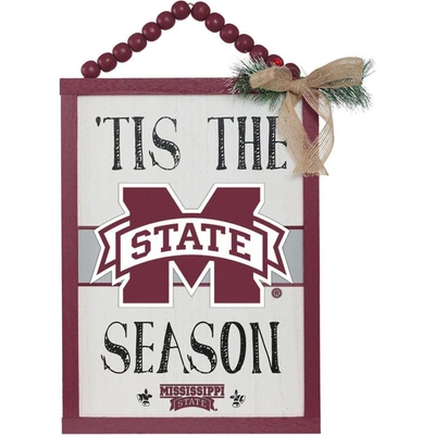 Foco Mississippi State Bulldogs 'tis The Season Sign In Red