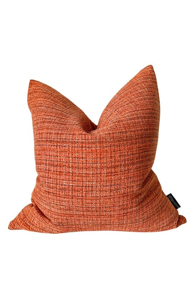 Modish Decor Pillows Linen Tweed Pillow Cover In Orange Tones