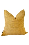 Modish Decor Pillows Linen Tweed Pillow Cover In Yellow Tones