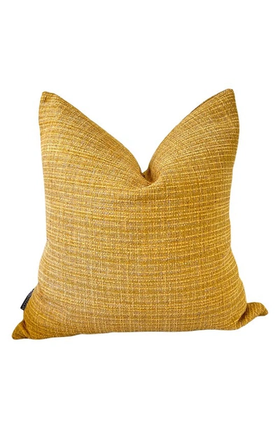 Modish Decor Pillows Linen Tweed Pillow Cover In Yellow Tones