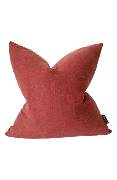 Modish Decor Pillows Linen Pillow Cover In Maroon