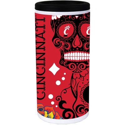 Indigo Falls Cincinnati Bearcats Dia Stainless Steel 12oz. Slim Can Cooler In White