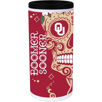 Indigo Falls Oklahoma Sooners Dia Stainless Steel 12oz. Slim Can Cooler In White