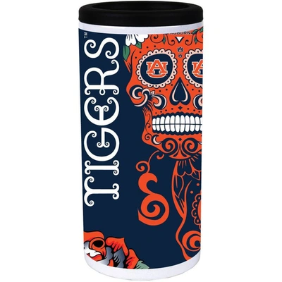 Indigo Falls Auburn Tigers Dia Stainless Steel 12oz. Slim Can Cooler In White