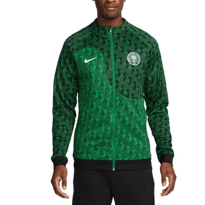 Nike Green Nigeria National Team Academy Pro Anthem Full-zip Jacket