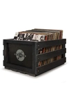 Crosley Radio Record Storage Crate In Black