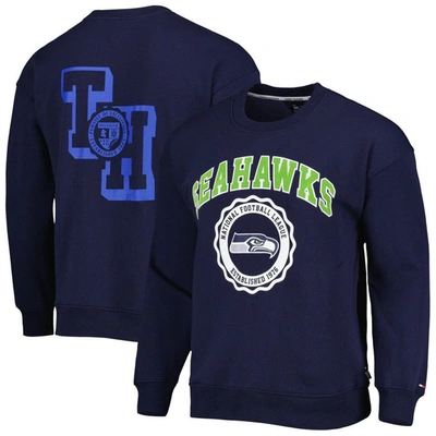 Tommy Hilfiger College Navy Seattle Seahawks Ronald Crew Sweatshirt