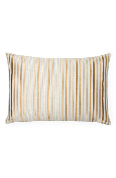 Sferra Lineare Accent Pillow In White/ Gold