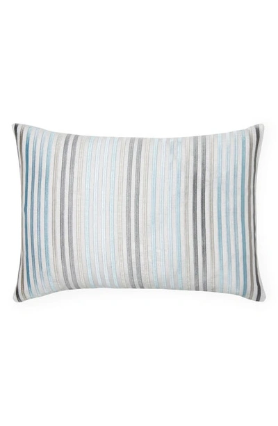 Sferra Lineare Accent Pillow In White/ Blue