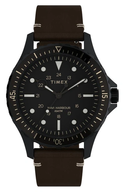 Timex Men's Navi Harbour Xl Stainless Steel Watch In Brown