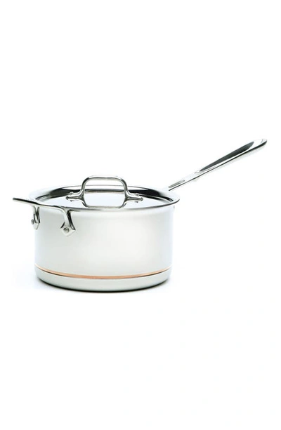 All-clad Copper Core 4-quart Saucepan With Lid In Stainless Steel