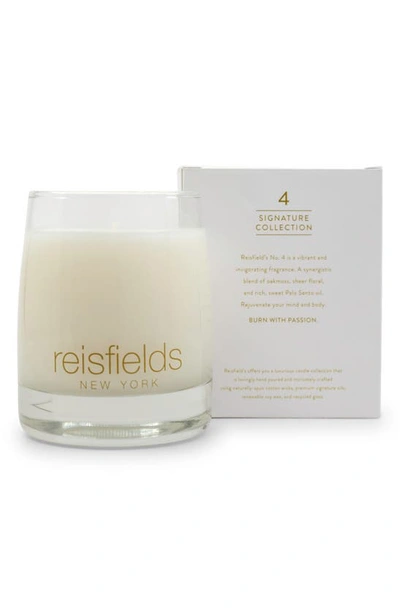 Reisfields Classic Collection Scented Candle In White - No 4
