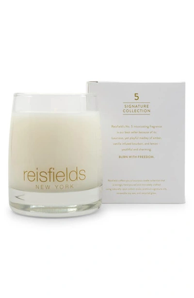 Reisfields Classic Collection Scented Candle In White - No 5