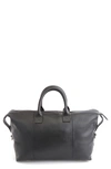 Royce New York Personalized Leather Duffle Bag In Black- Gold Foil