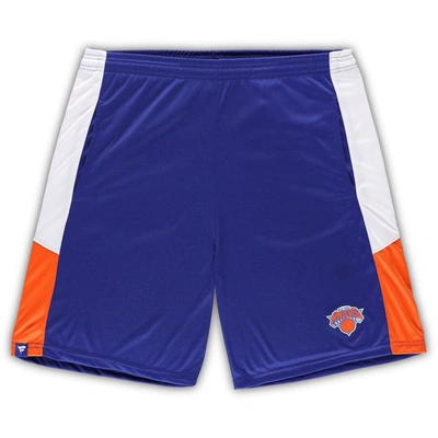 Fanatics Branded Blue New York Knicks Big & Tall Champion Rush Practice Shorts