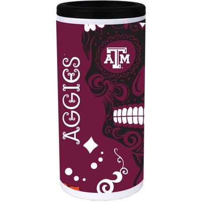 Indigo Falls Texas A&m Aggies Dia Stainless Steel 12oz. Slim Can Cooler In White