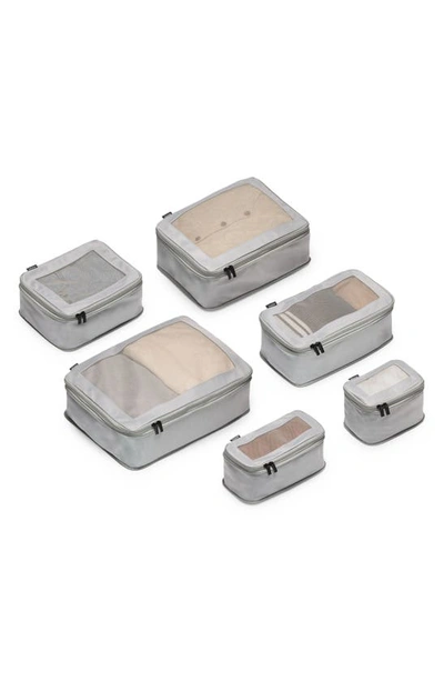 Monos Set Of 6 Mesh Packing Cubes In Grey