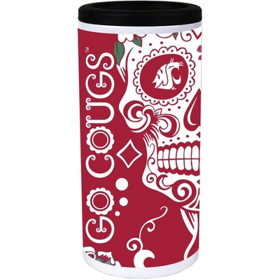 Indigo Falls Washington State Cougars Dia Stainless Steel 12oz. Slim Can Cooler In White