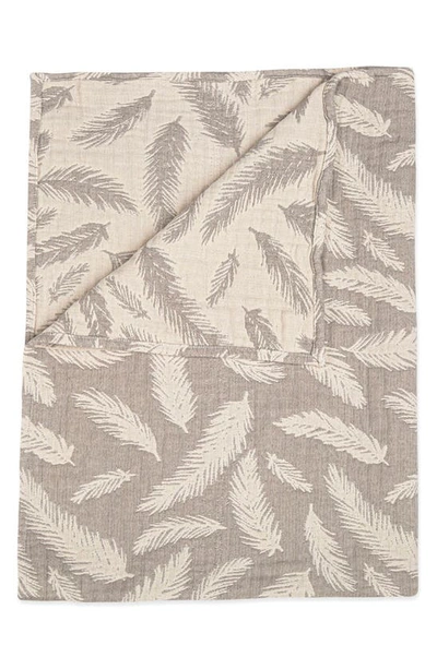 Crane Baby Jacquard Cotton Blanket In Grey