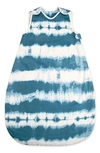 Crane Baby Cotton Wearable Blanket In Blue/ White