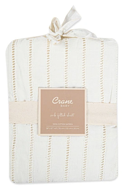 Crane Baby Tassel Trim Crib Skirt In White