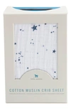 Little Unicorn Kids' Cotton Muslin Crib Sheet In Shooting Stars