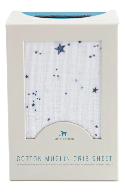 Little Unicorn Cotton Muslin Crib Sheet In Shooting Stars