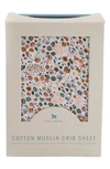 Little Unicorn Cotton Muslin Crib Sheet In Pressed Petals