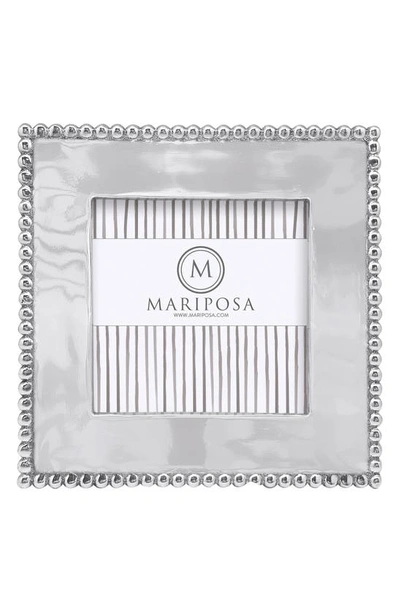 Mariposa Beaded Recycled Aluminum Picture Frame In Silver